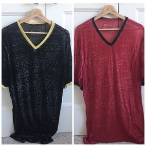 Bundle of 2 Burnout V Neck Men’s Tees